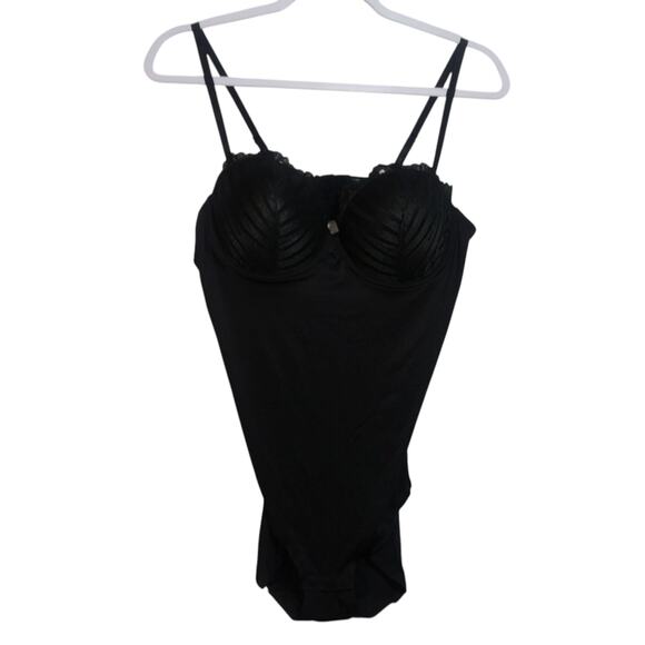 Jason Wu Black Bodysuit with Strappy Design Lace  Size XL - Picture 1 of 11